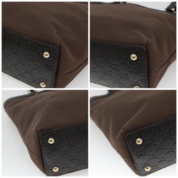 GUCCI Tote Bag Canvas Outlet Brown Gold 279153 Auth bs26148 - Picture 14 of 16